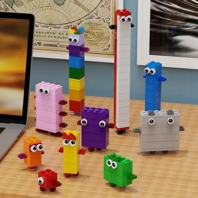 MOC Zahlenbausteine Eins bis Zehn Mathematik Digital Transforms DIY Pädagogische Blöcke Desktop Ornamente Spielzeug Kinder Geburtstagsgeschenke