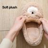 Pantoufles d'intérieur en peluche Ours mignon tendance pour femmes Hiver Douces Chaudes Chambre Chaussons en coton Femme Confortables Antidérapantes Intérieur Pelucheux