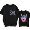 Hip Hop Shirt EU Size Unisex Disney Lilo Stitch Cartoon T Shirt Stitch Cute Unisexga Tshirt Yk Graphic Tshirt Top Tees Clothes