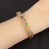 Nidin Hot Sale Romantic Love Heart Shape Shiny Zircon Open Adjustable Bangle For Women Fashion Female Daily Party Jewelry Gifts