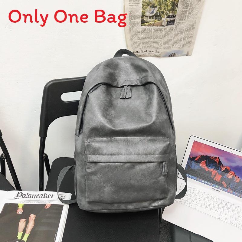 Casual Pu Leather Backpack For Students With Design For School And Travel