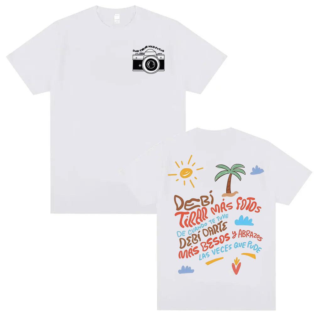 Singer Bad Bunny DTMF Album Graphic 100cotton men's shirt Y2k HipHop O-Neck Short Sleeve women's summer fashion oversized Tshirt