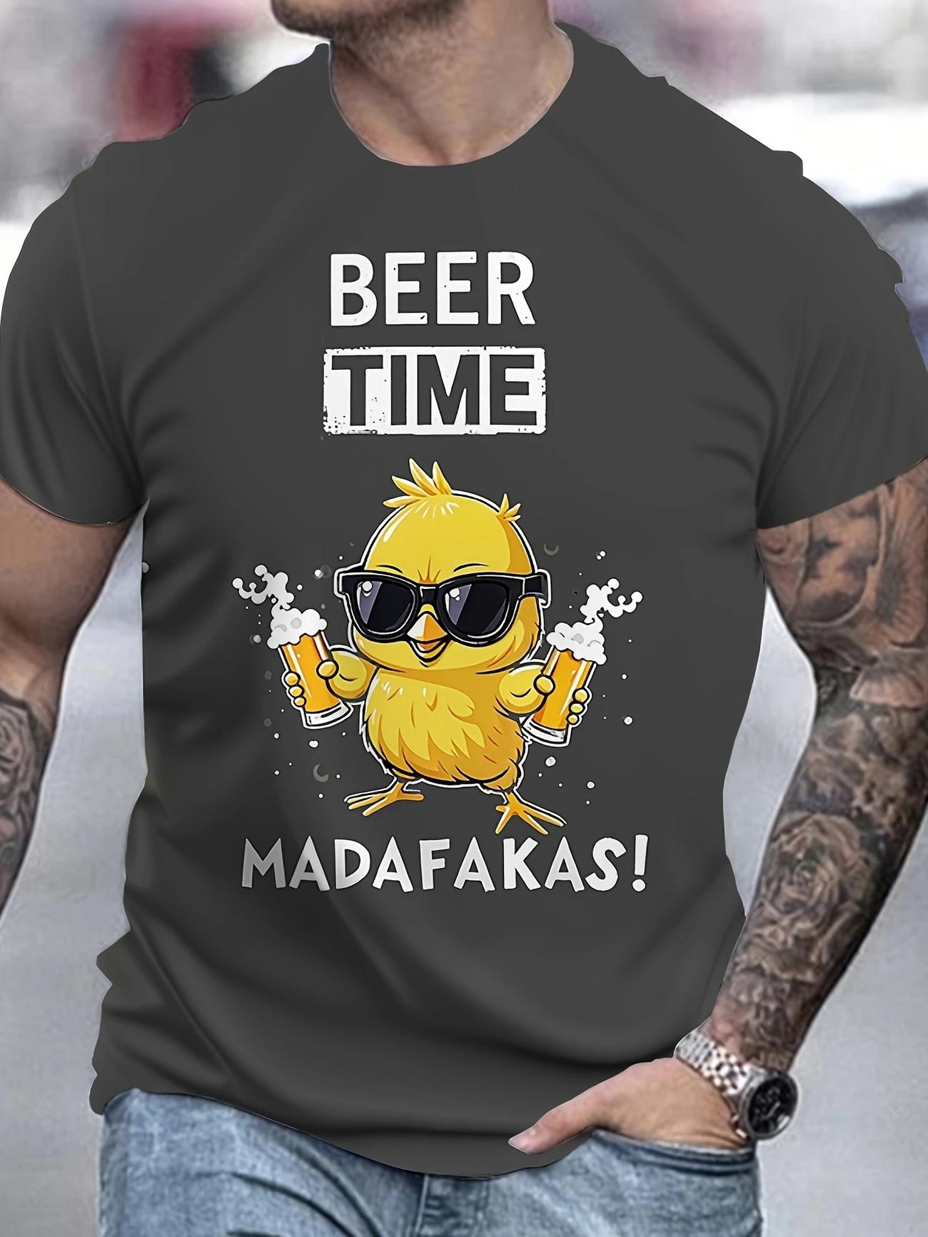 

Pew Pew Madafakas T-shirt men s short sleeved gun chicken pattern T-shirt summer top T-shirt sailor collar streetwear 4XL