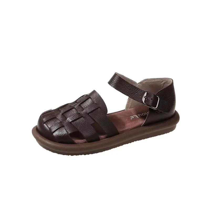 

Женские сандалии летние туфли с открытым носком женские плоские сандалии для женщин нескользящие удобные легкие шлепанцы для ходьбы сандалии женские 40 кофейный