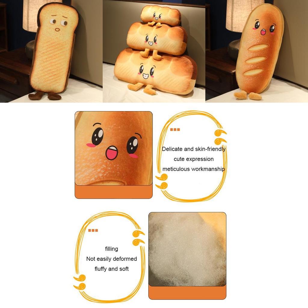 Comfortable Plush Toy For Sleeping Or As Sofa Cushion Simulation Bread Design