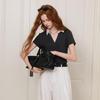 Women's Striped Slim Fit Polo T-Shirt