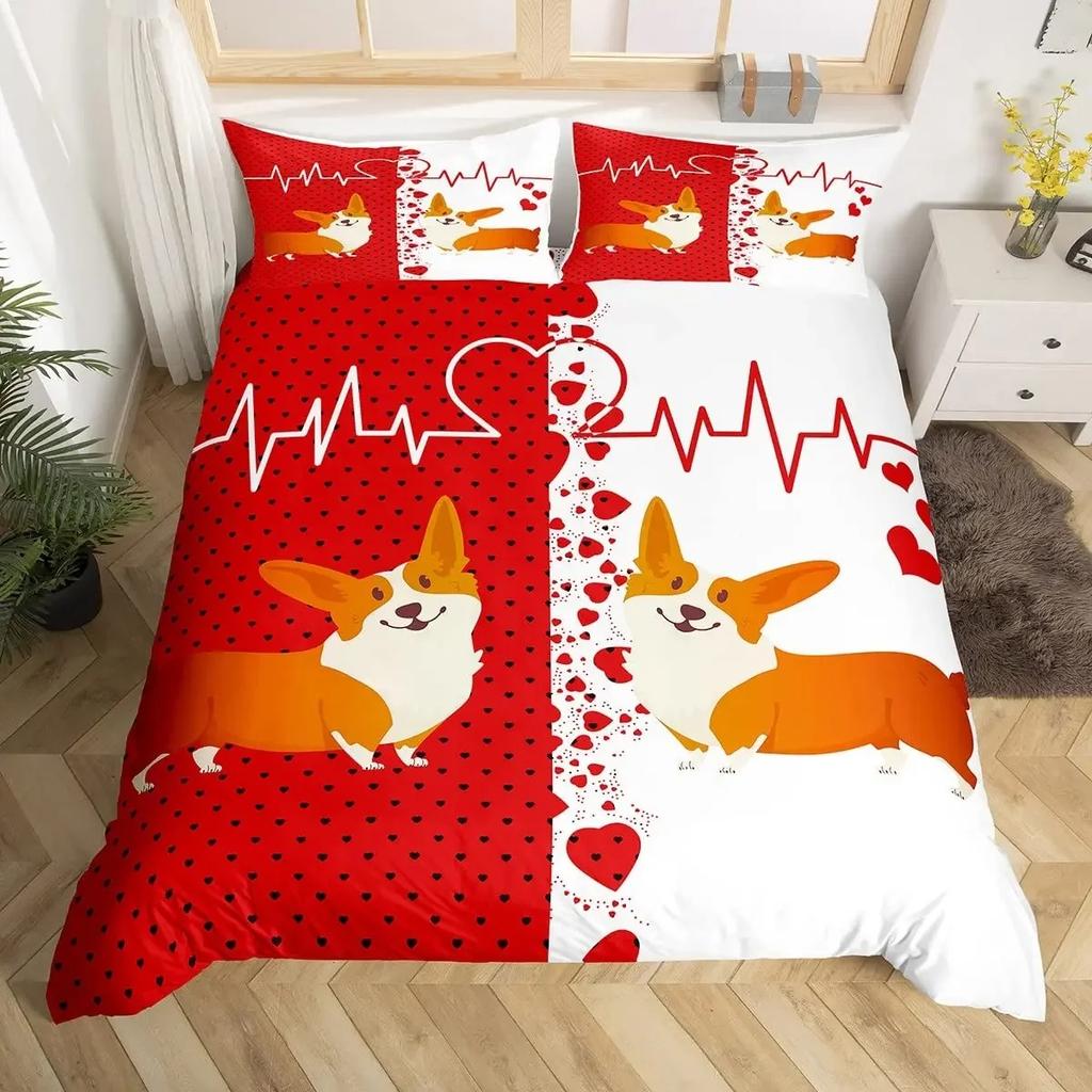 Exquisite 3D Couple Lovers Couples Wallpaper Digital Printing Bedding Set Duvet Cover Comforter Bed Boys Girls Gift