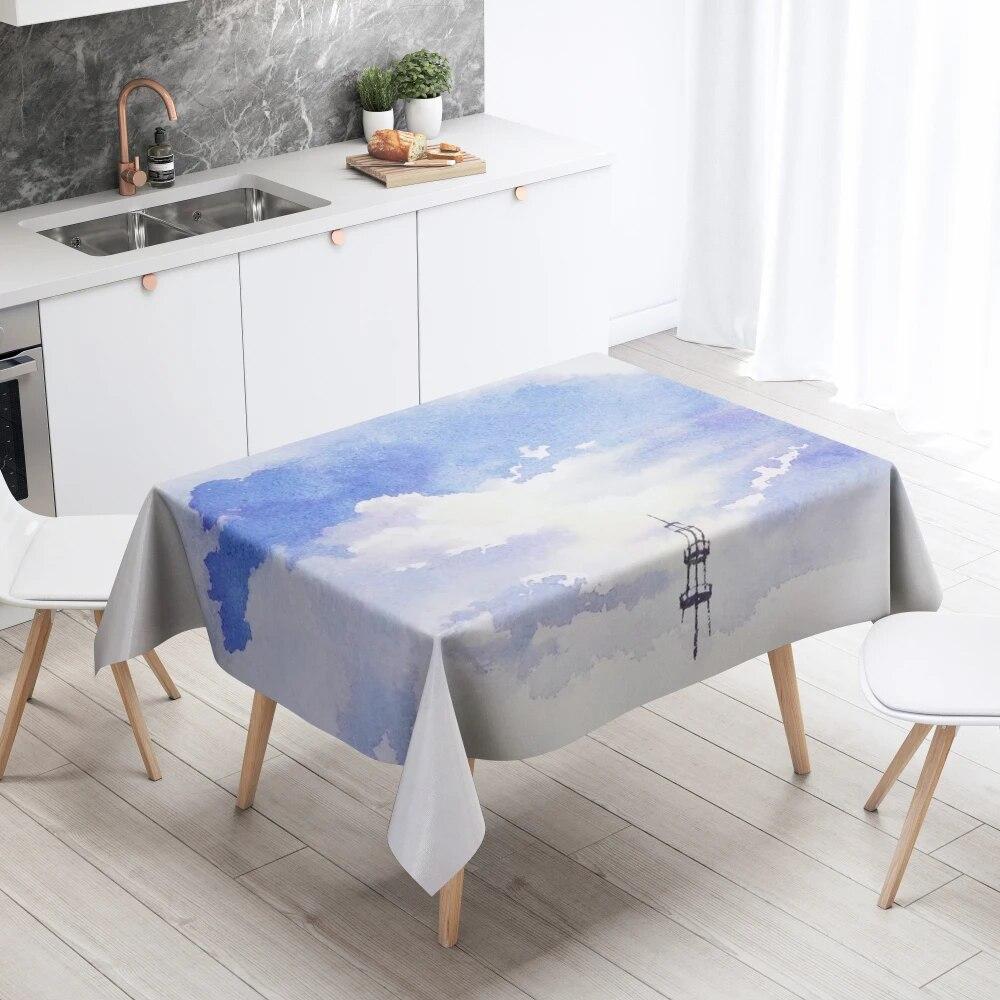 Cloud Feng Tablecloth Home Decoration Anti-fouling Waterproof Dining Table  Rectangular Kitchen Fireplace Countertop