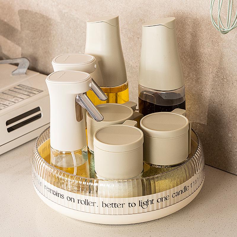 Rotating Multifunctional Fruit and Snack Plate with Storage for Living Room or Kitchen