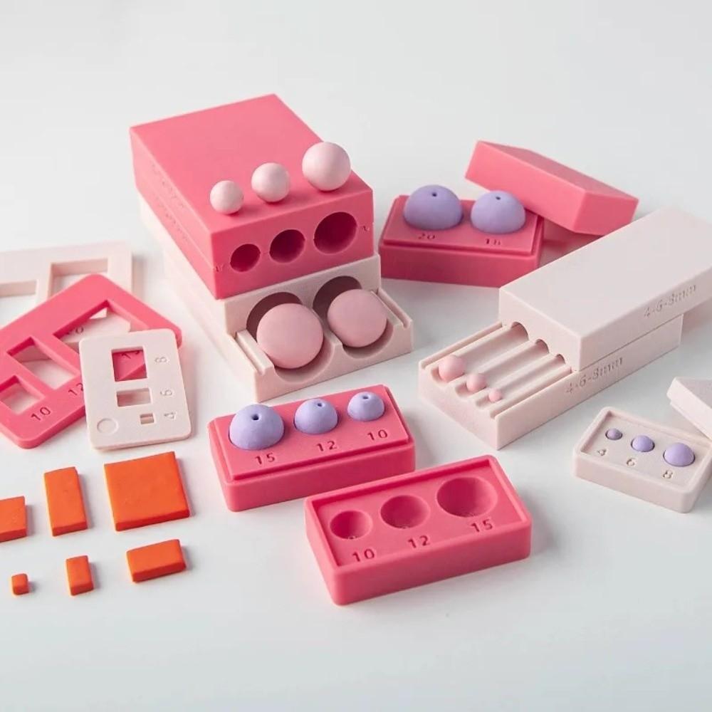 With Punched Round Ball Rolling Mold Kit Clay Round Handmade Tools Rubbing Auxiliary Tool