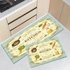 Retro Chef Hat Kitchen Cook With Love Mat Set Waterproof Non Slip Runner Rug Easy Clean Farmhouse Decor Floor Carpet