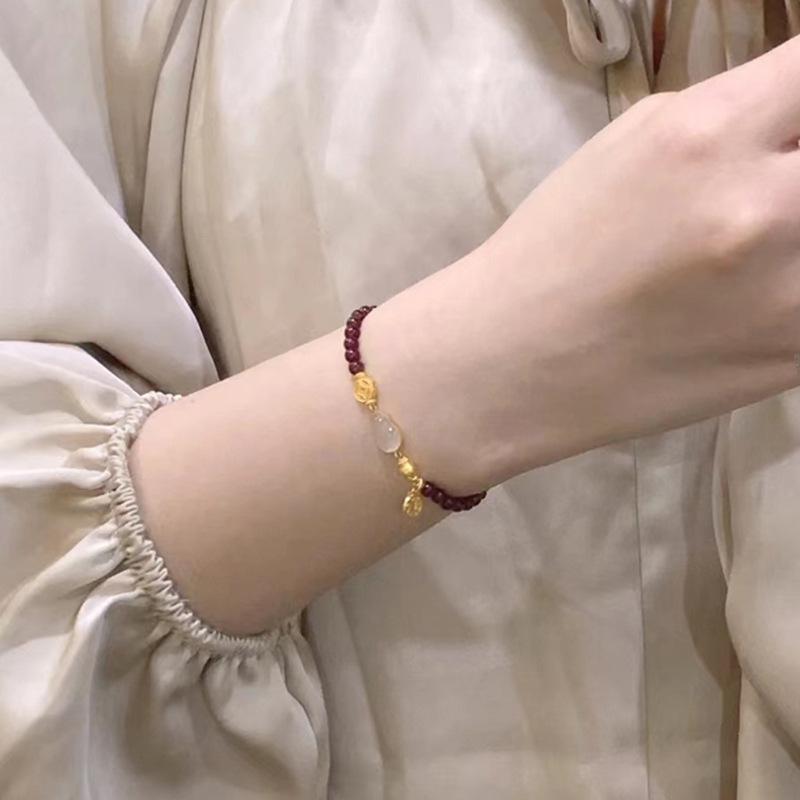 Retro Hofstil Doppelglück Kürbis Armband - Jade-inspiriert, vielseitig und luxuriös