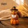 Cute Turkey Statue for Autumn Resin Pumpkin Ornament Thanksgiving, Harvest Festive Tabletop Holiday Gift Friends And Family Figurine with Retro