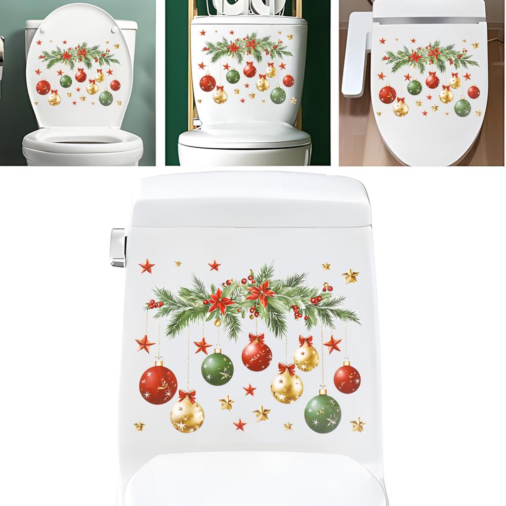Christmas Toilet Sticker Merry Christmas Decoration for Home 2025 Pendant Xmas Sticker Ornament  New Year Gift 2026