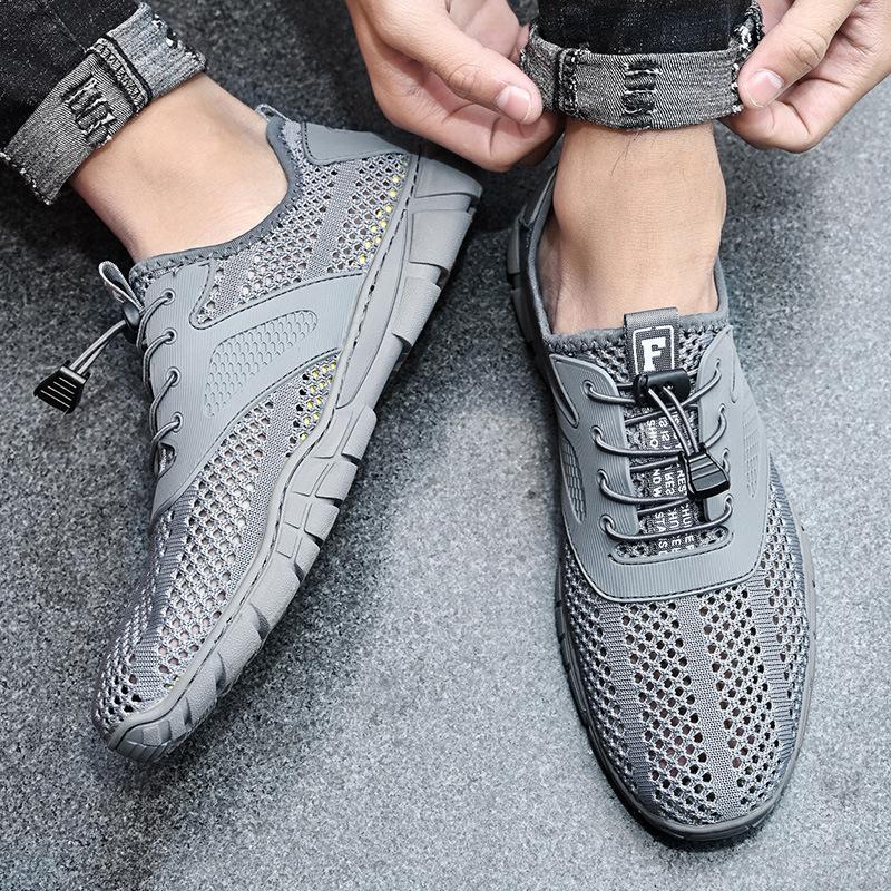 Mesh Hiking Shoes Men's Single Mesh Hollow Breathable Leisure Outdoor Adventure River Wading