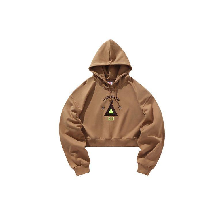 

Li Ning Серия Неделя моды в Нью-Йорке Свободное худи-пуловер Женские худи Тигрово-глазковый коричневый AWDP574-1 XL