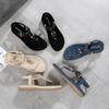 Scarpe Donna 2026 Nuove Sandali da Donna con Punta e Diamanti d'Acqua Perline Tacco a Zeppa Fresco per Donna