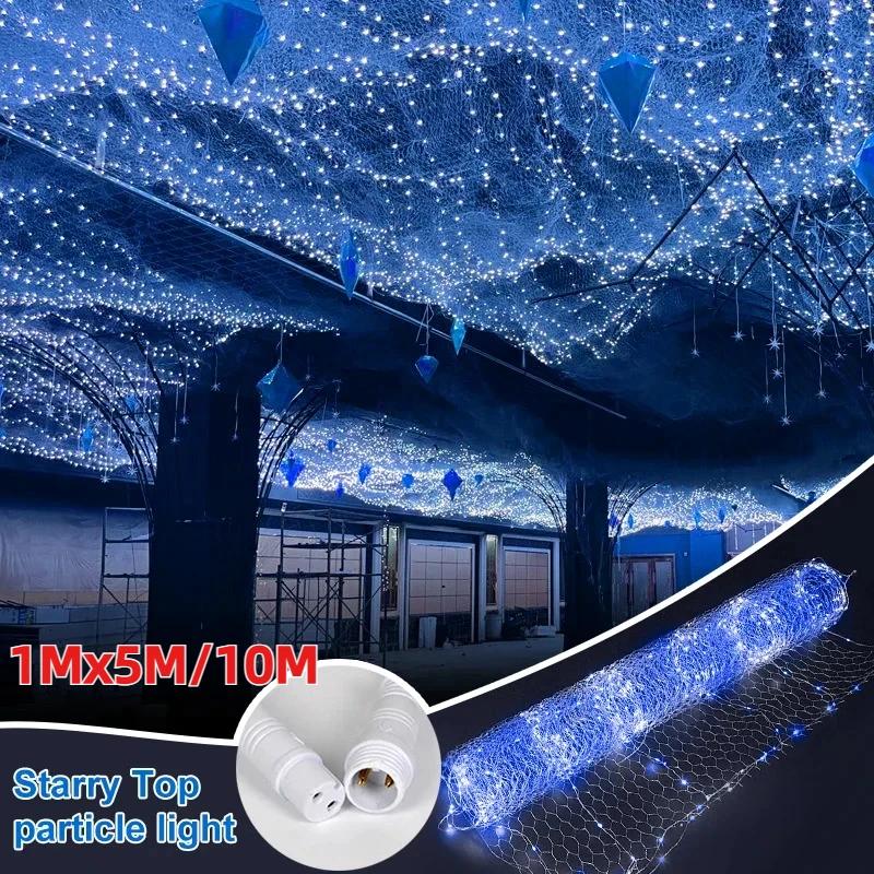 1x10meters LED Decoration Christmas Fairy Lights Outdoor Garden Street Party Wedding Ceilling Background Star Night Light Net