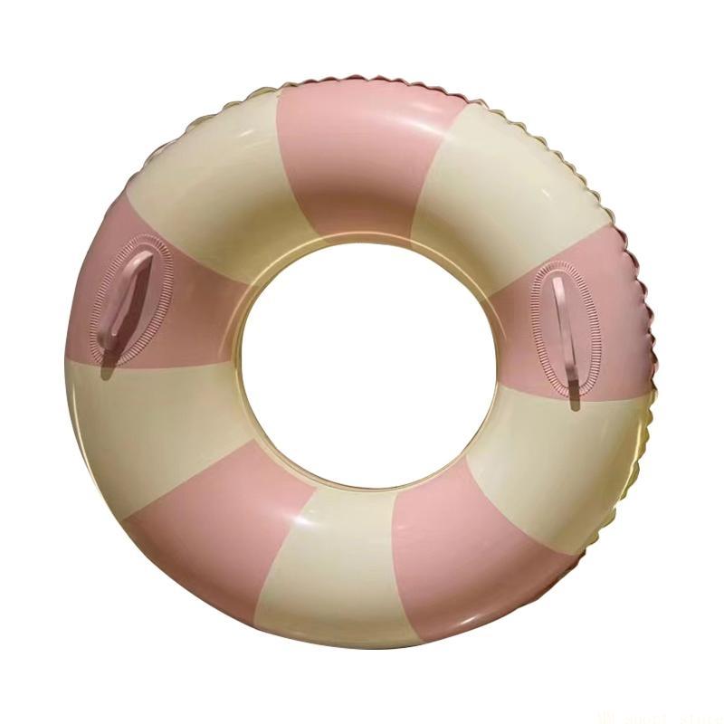 31BE Safety Inflatable Swim Ring Non-Flip Backyard Colorful Float Pool Game Supply