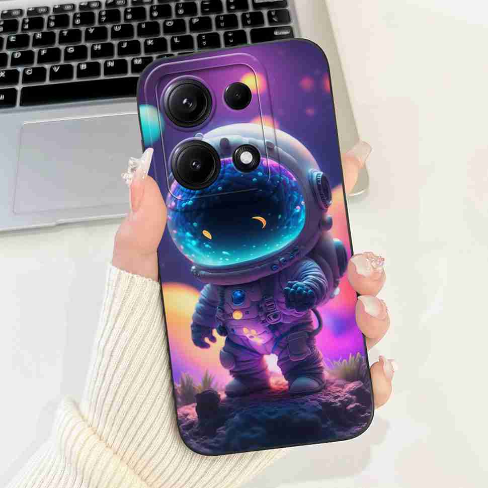 Simple Silicone Case For Redmi Note14S 4G Cute Panda Rabbit Shockproof Back Cover Note14 For Xiaomi Redmi Note 14 14S Cases