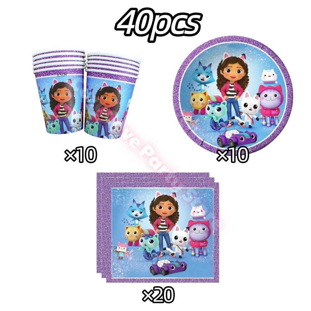 

Gabby Dollhouse Birthday Party Decoration Gabby Plates Cups Napkins Cake Topper Balloons For Kids Party Favors Gifts Photo Booth Other