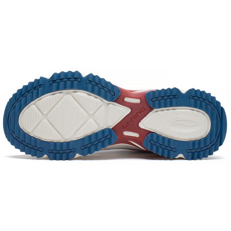 Li Ning Slip Resistant Abrasion Resistant Low top Running Shoes Men's Mist White ARLS005-1