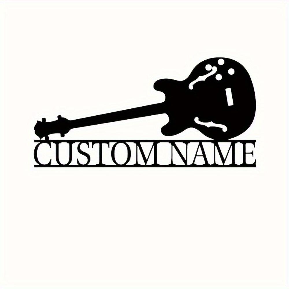 Custom Guitar Metal Wall Art - Personalized Steel Decor for Music Lovers, Home Gift & Wall Sculpture