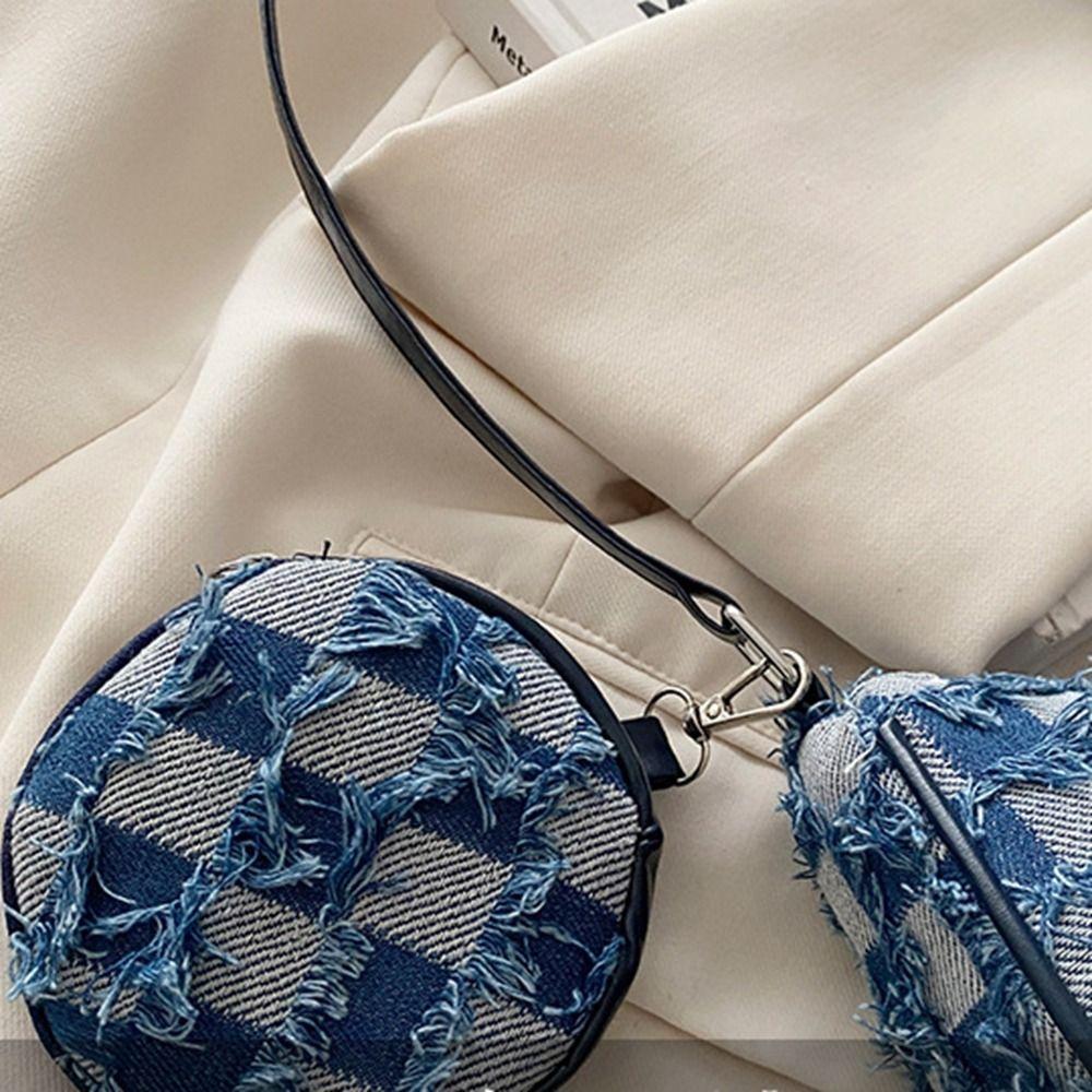 Tassels Denim Underarm Bag New Design Women's Handbag Fashion Single Shoulder Bag  Female