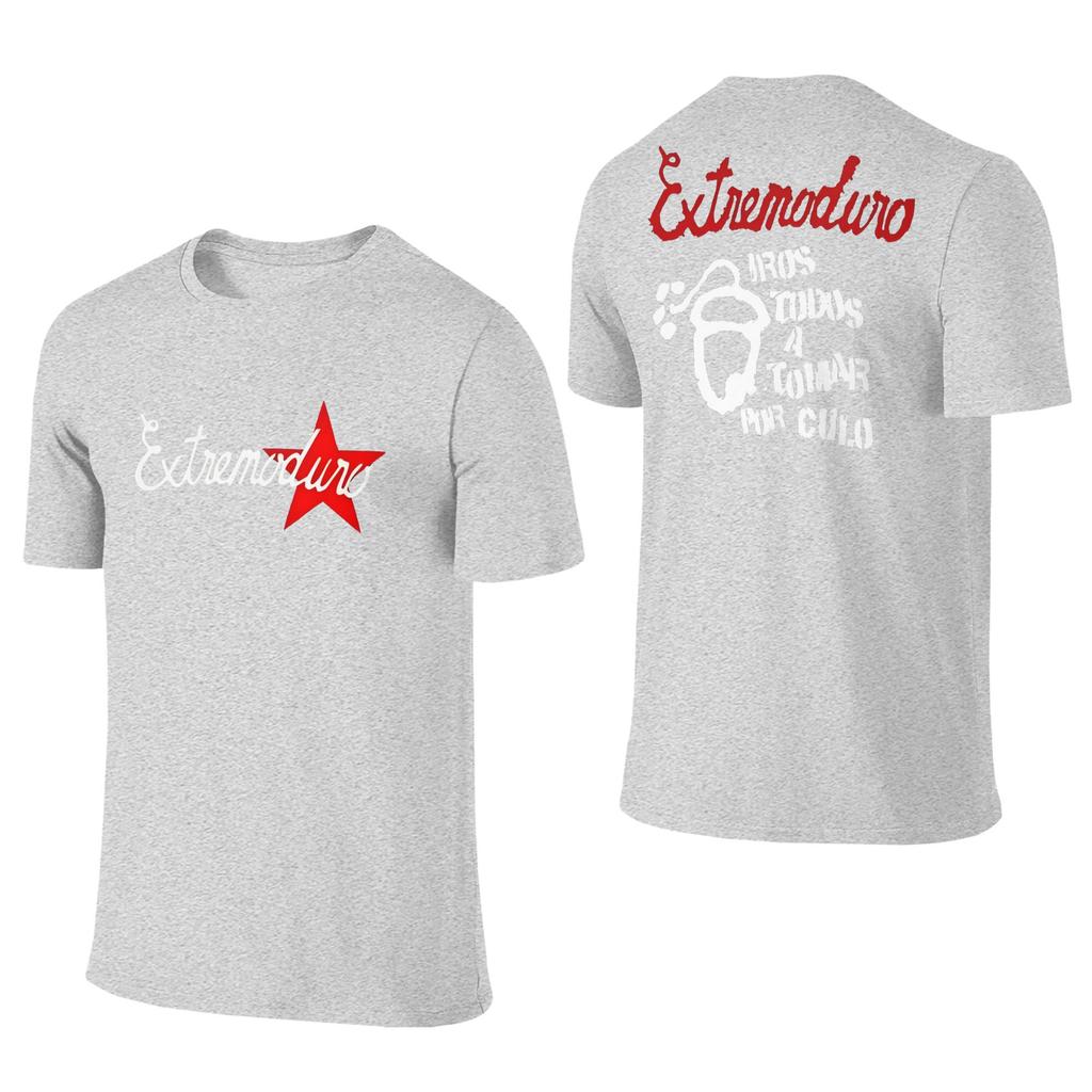 EXTREMODURO Band T-Shirt Men  Vintage Cotton Tees Round Neck Short Sleeve T Shirts Summer Clothes