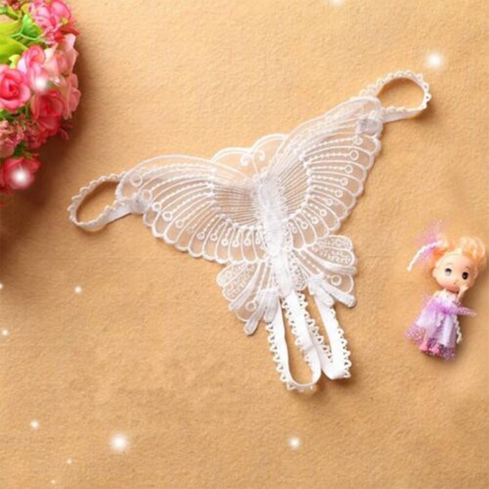 Womens Panties Leisure Butterfly Lace Open Crotchles