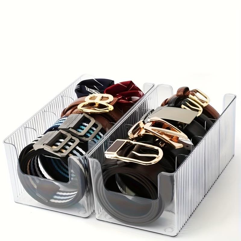 1pcs Large Acrylic Organizer for Belts & Accessories – Versatile Closet/Dresser/Bathroom Storage Solution