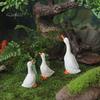 Realistic Goose Sculptures Ornament, Miniature Resin Figurine, Garden Statue Statues for Outdoor Micro Landscape Bonsai Patio Decor Decorative