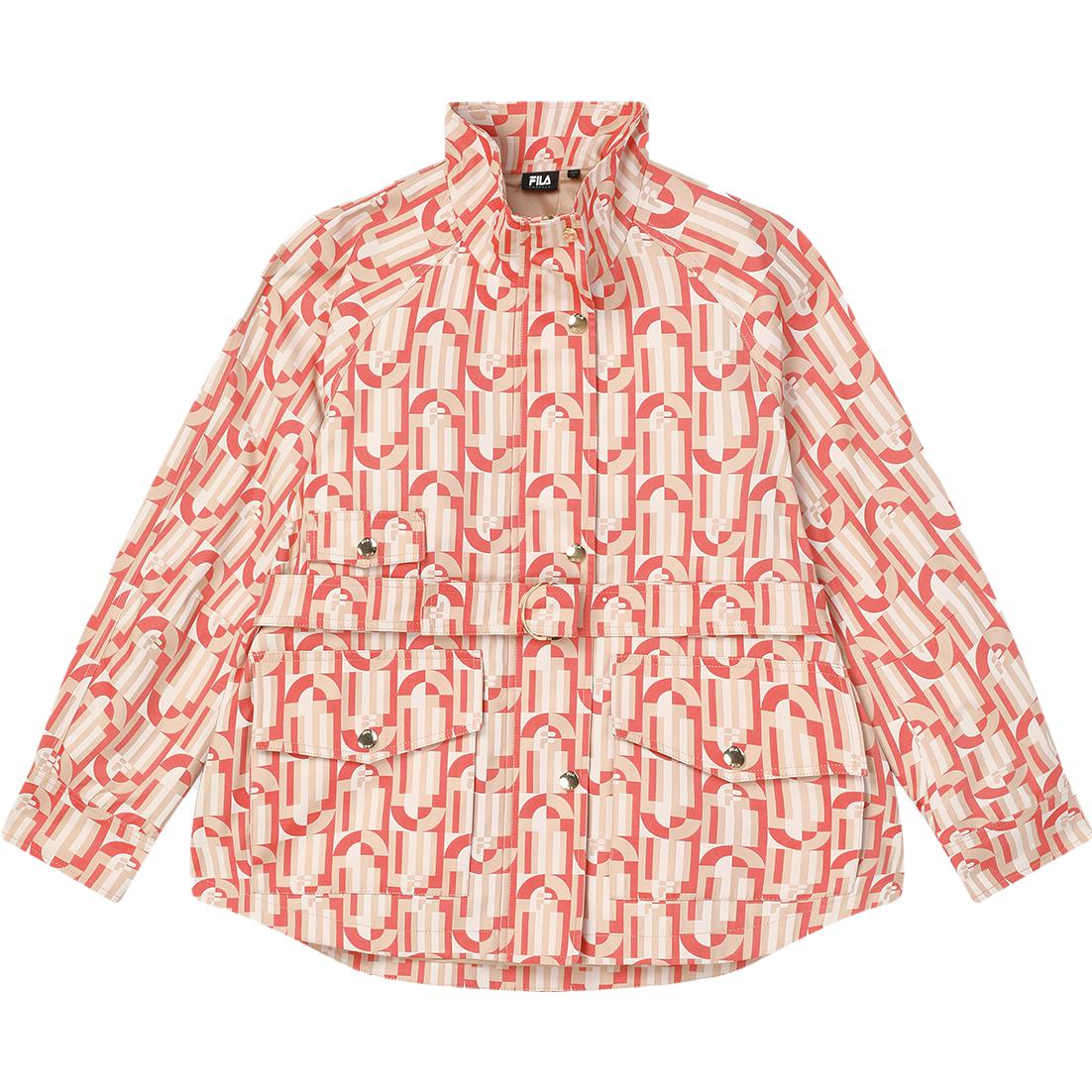 

FILA All-Over Print Stand Collar Sports Jacket Women Jackets Crimson F11W344701F-RD XS