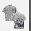 Jujutsu Kaisen Gojo Satoru Printed Tee Men Women Retro Washed T-shirts Cotton T Shirt Short Sleeve Clothing Harajuku Male Tshirt