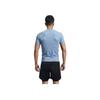 Li-Ning Waterproof Chlorine Resistant Simple Solid Color Speed Training Short Sleeve Swimwear Men swimwear Blue LNYW821-4