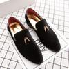 Scarpe da Uomo Mocassini Fatti a Mano per Feste e Matrimoni Scarpe da Uomo in Velluto con Foglie e Fibbia Dorata Scarpe Eleganti da Uomo Ballerine da Uomo Zapatos Hombre