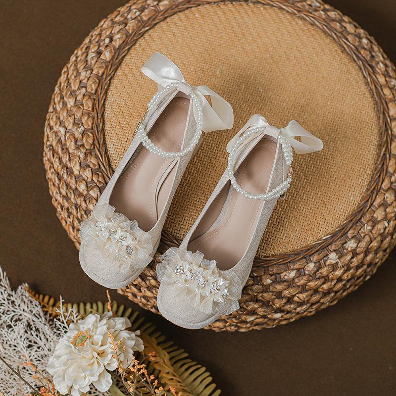 Mary Jane High Heels Women's 2025 New Spring Thick Heel Xiuhe Two Wear Wedding Shoes Bride Shoes Single Shoes