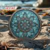 Metal Wall Poster Mandala Embossed Gold Vintage Art Panel For Living Room