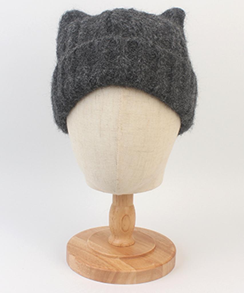Yunibeosyeolkemiseuteuli Wool Cat Charcoal Beanie Cat Beanie