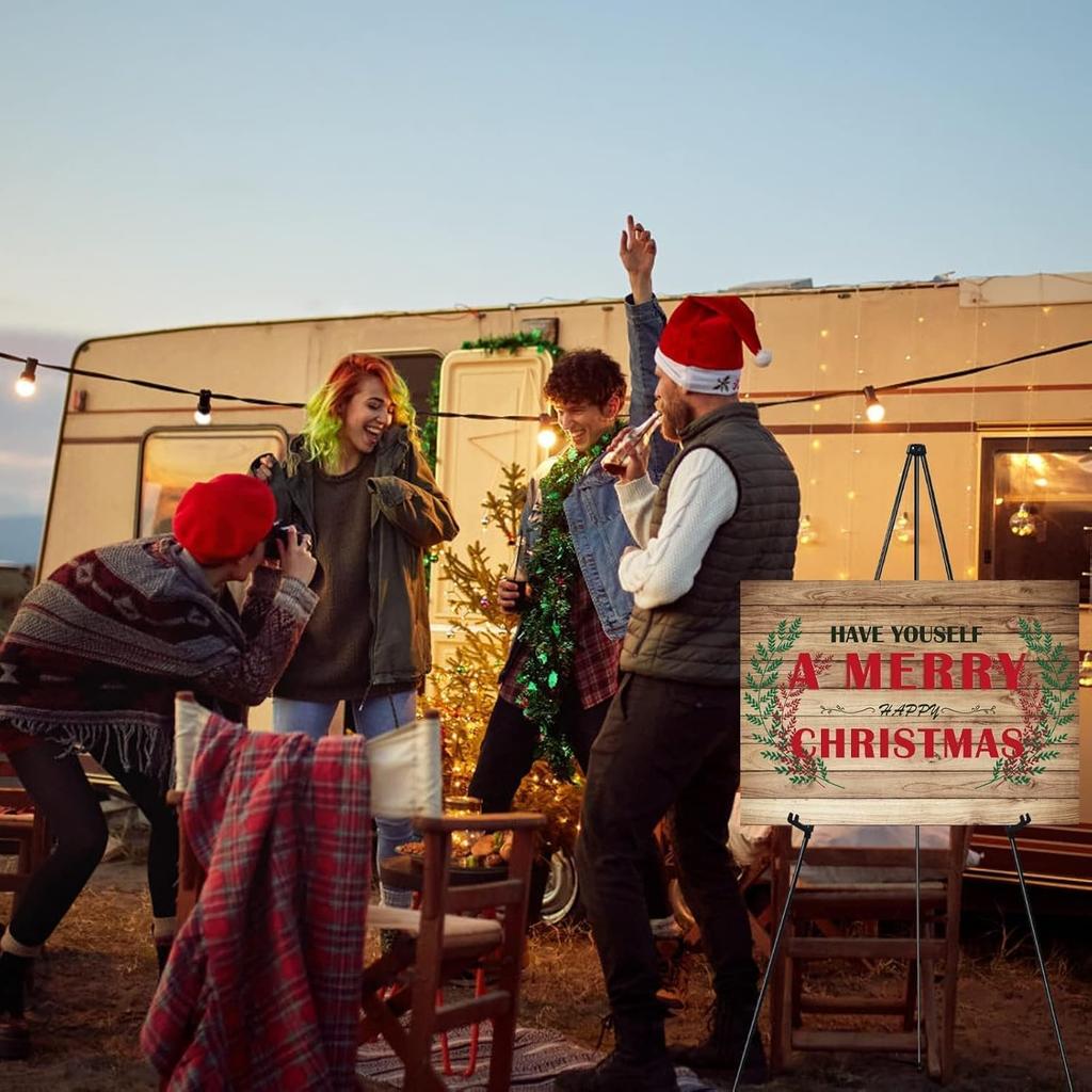 RRFTOK Easel Stand for Sign,63'' Instant Lightweight Portable Ground Easel for Wedding Sign and Poster Display Stand, Metal Tripod with Portable