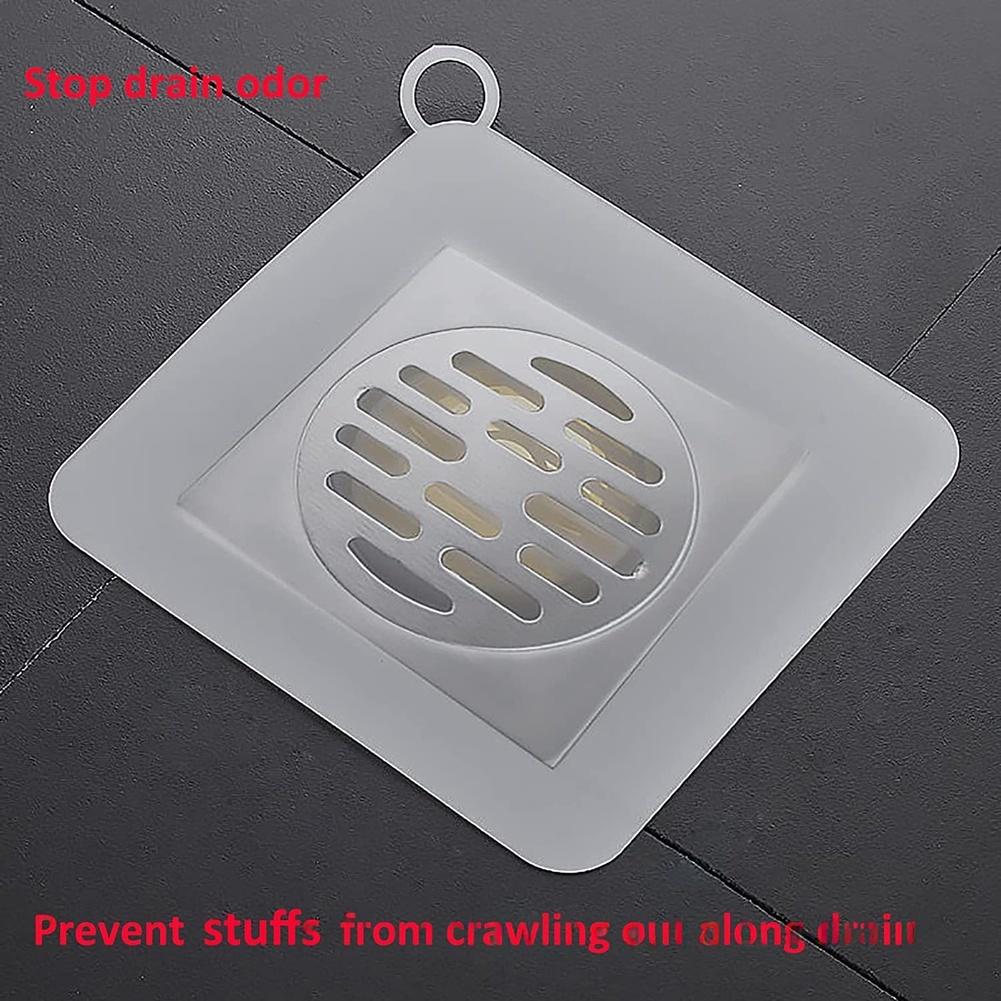 Silicone Drain Cover Aroma Stopper 4 Pack 2 White 2 Gray For Bathroom Kitchen Sink Anti-smell -Insect-proof Floor Drain Cover