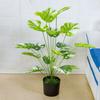 9-24 Forks Artificial Tropical Palm Branches Artificial Plants  Office Desktop Decoration