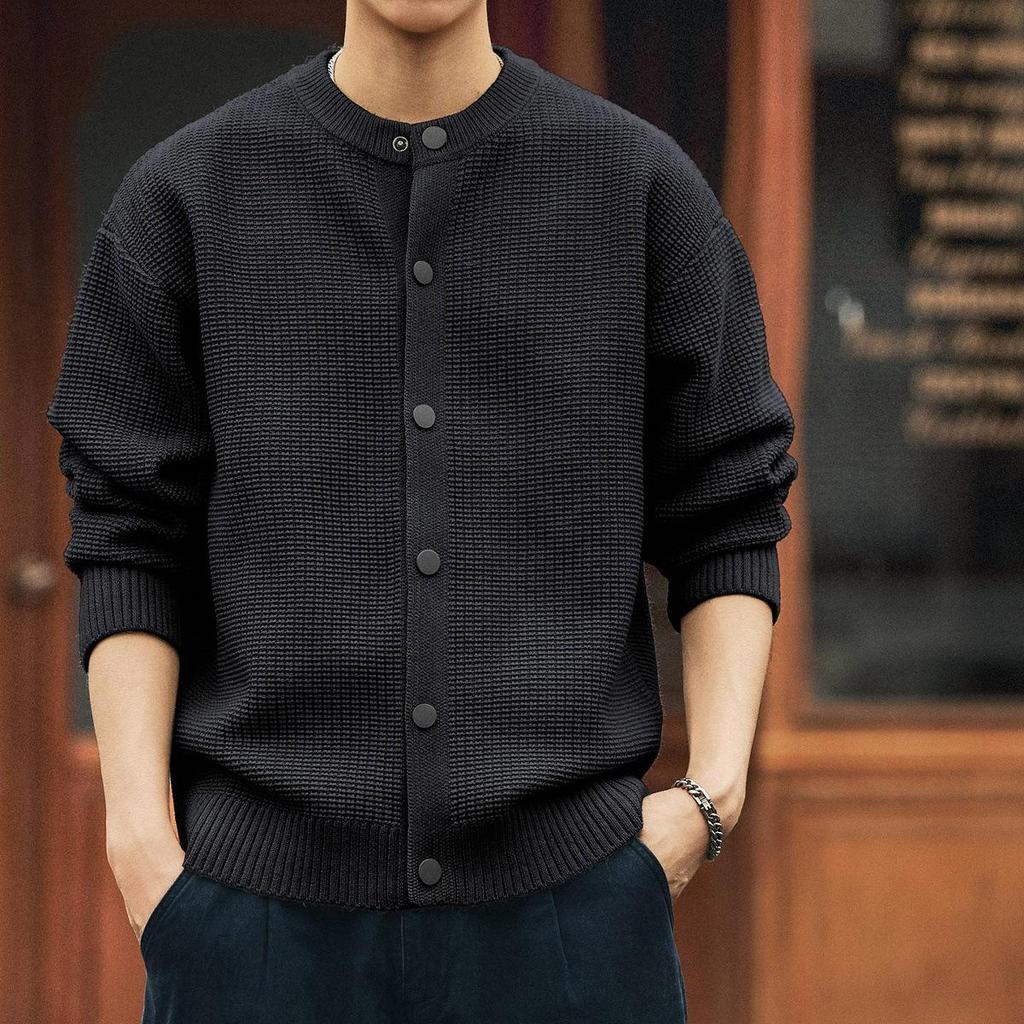 Luxury Men's Old Money Style Knit Cardigan for Autumn 2025