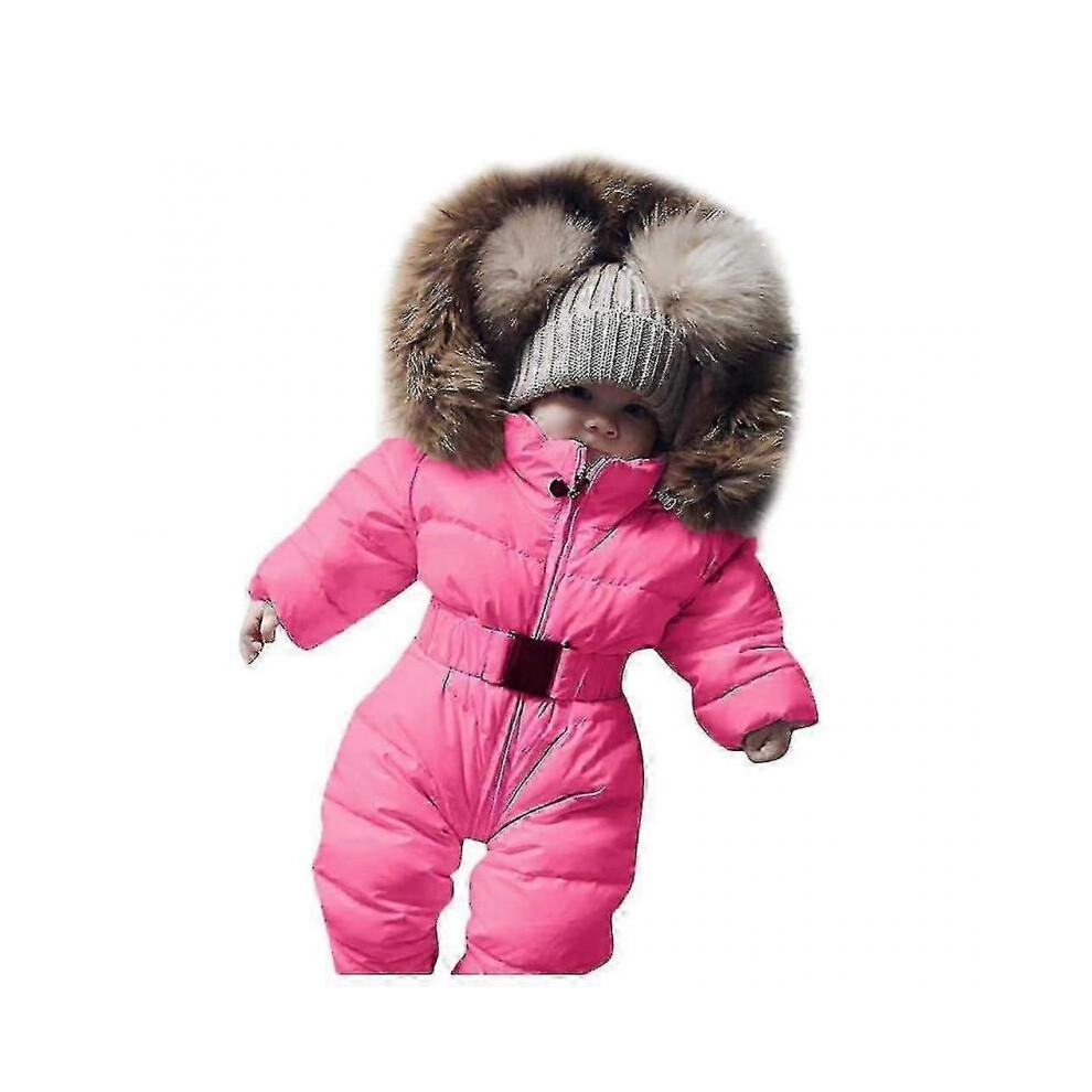 Unisex Baby Hooded Jumpsuit For 0-24 Months Boys Girls Jumpsuit Romper With Fur Collar