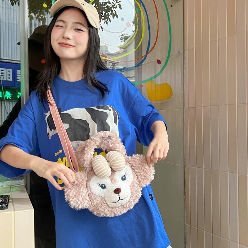 Cute Brown Bear Big Face Bag New Doll Doll Bag Girls Versatile Cartoon Handbag Bag