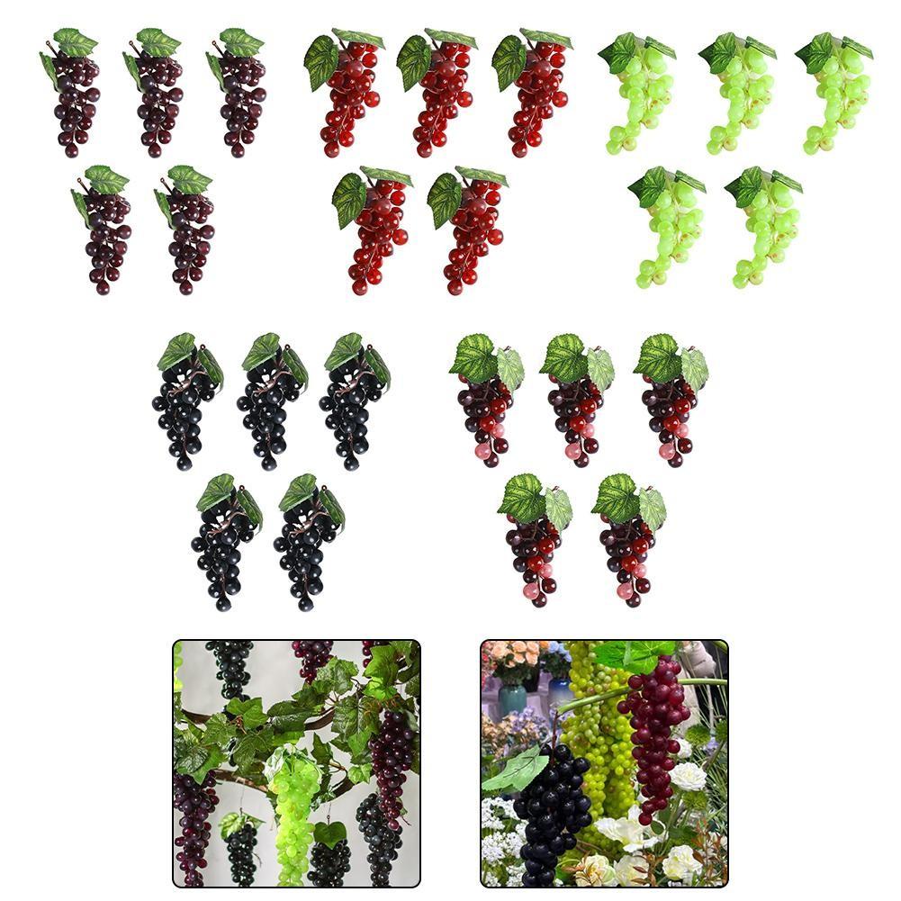 Convenient Arranging Sets Artificial Grape Clusters PVC Grape Bunches