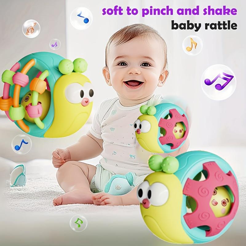 Cute and Interesting Hand-Held Baby Rattle, Puzzle Snail Elephant Rattle Plastic Ball, Plastic Material,Newborn Souvenir Toy BallChristmas Stocking