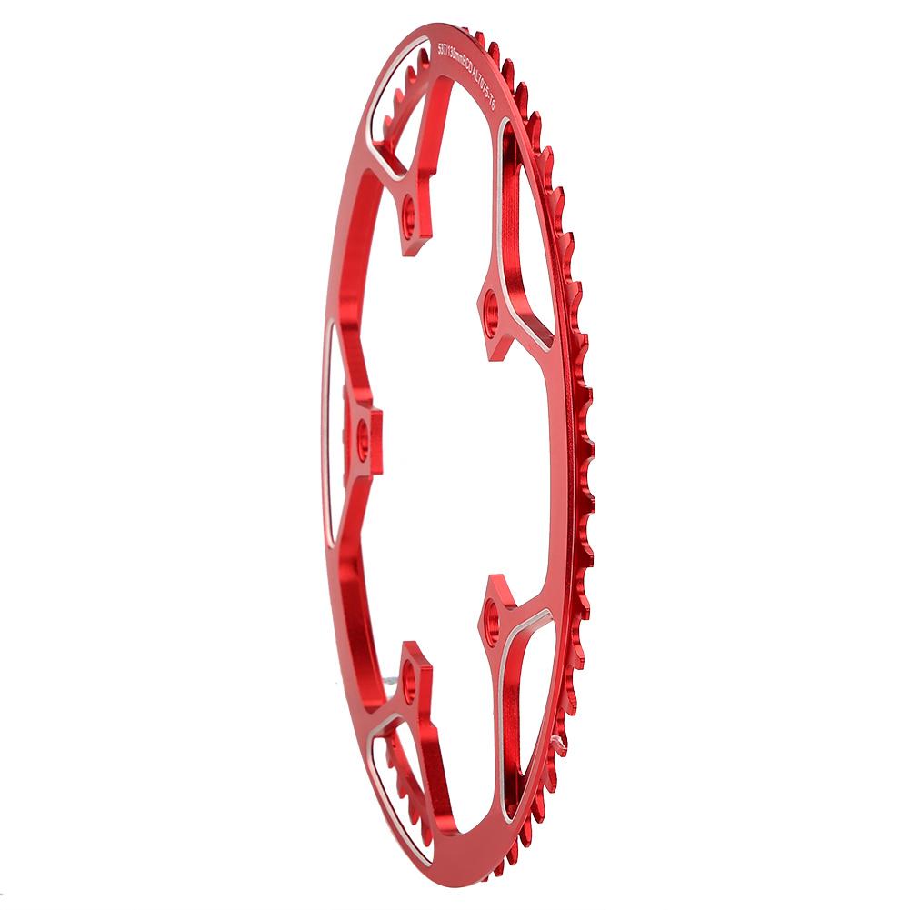 53T CNC Aluminum Alloy Mountain Bike Single Crank Chain Repair Parts (Black)