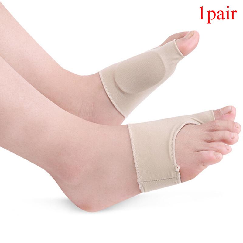 1Pair Adult Elastic Gel Line Bunion Protector Sleeve Toe Spreader Corrector Pad