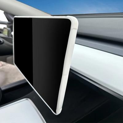 Silikon-Bildschirmschutzrahmen für Tesla Model 3 Y Edge Cover Zentrale Steuerung Navigation Bildschirmschutzverkleidung Autozubehör